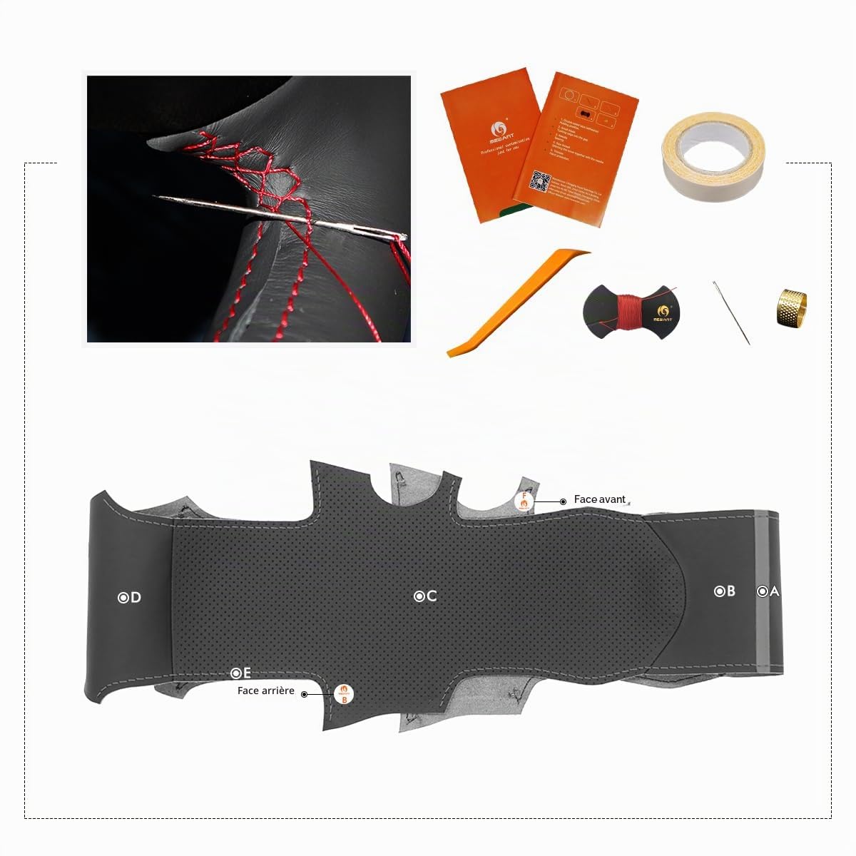 MEWANT Housse de Volant sur Mesure à Coudre pour Peugeot 208