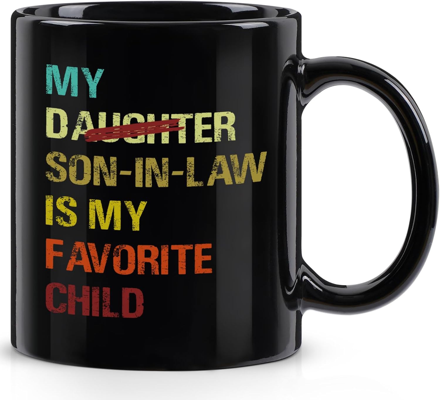 YHRJWN My Son In Law Is My Favorite Child Mug-11Oz, Funny Gift for Mother-in-Law or Father-in-Law, Ceramic Coffee Mug for Mother's Day, Father's Day, Birthday, Christmas