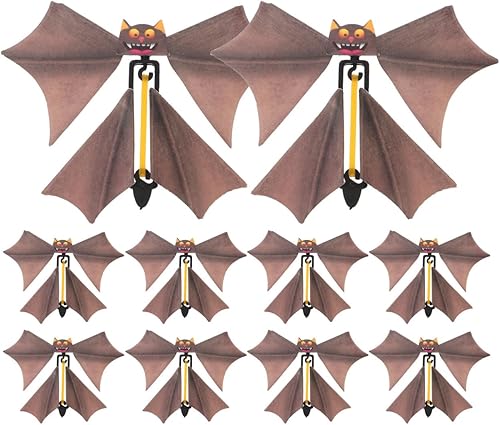 Gadpiparty 10 piezas de murciélago volador transformación de mano mariposa murciélago volador murciélago volador murciélago de plástico divertido