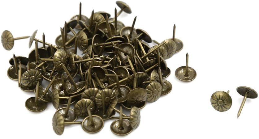Amazon Myoffice 画鋲 製図ピン 押しピン プッシュピン ドアネイル 菊形 ヒナギク形 コッパーカラー メタル製 50個入り 画びょう ピン 文房具 オフィス用品