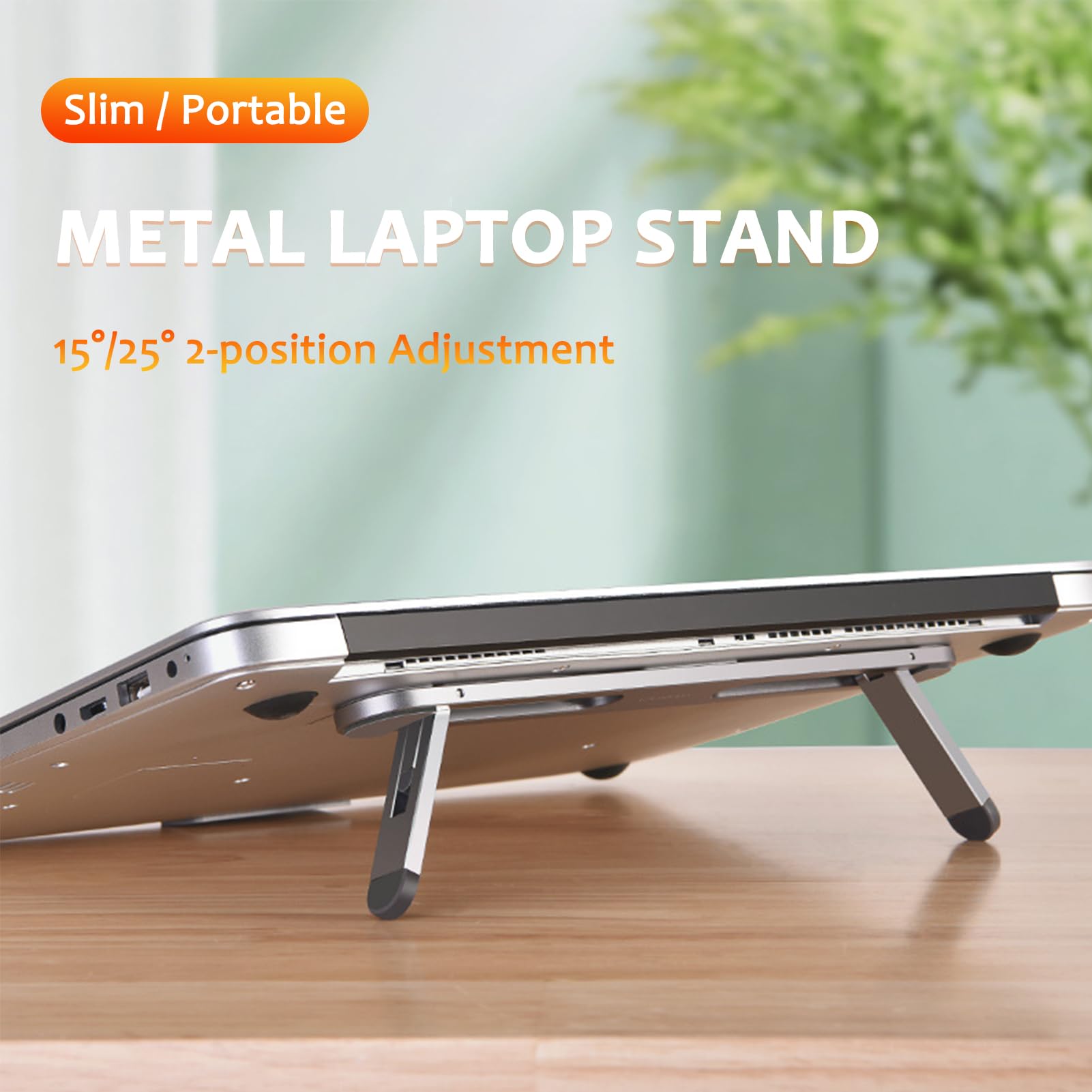 Support D'ordinateur Portable Pliable Et Invisible – 2 Pieds Antidérapants, Léger, Pour Surélever Le Clavier Et Améliorer La Ventilation