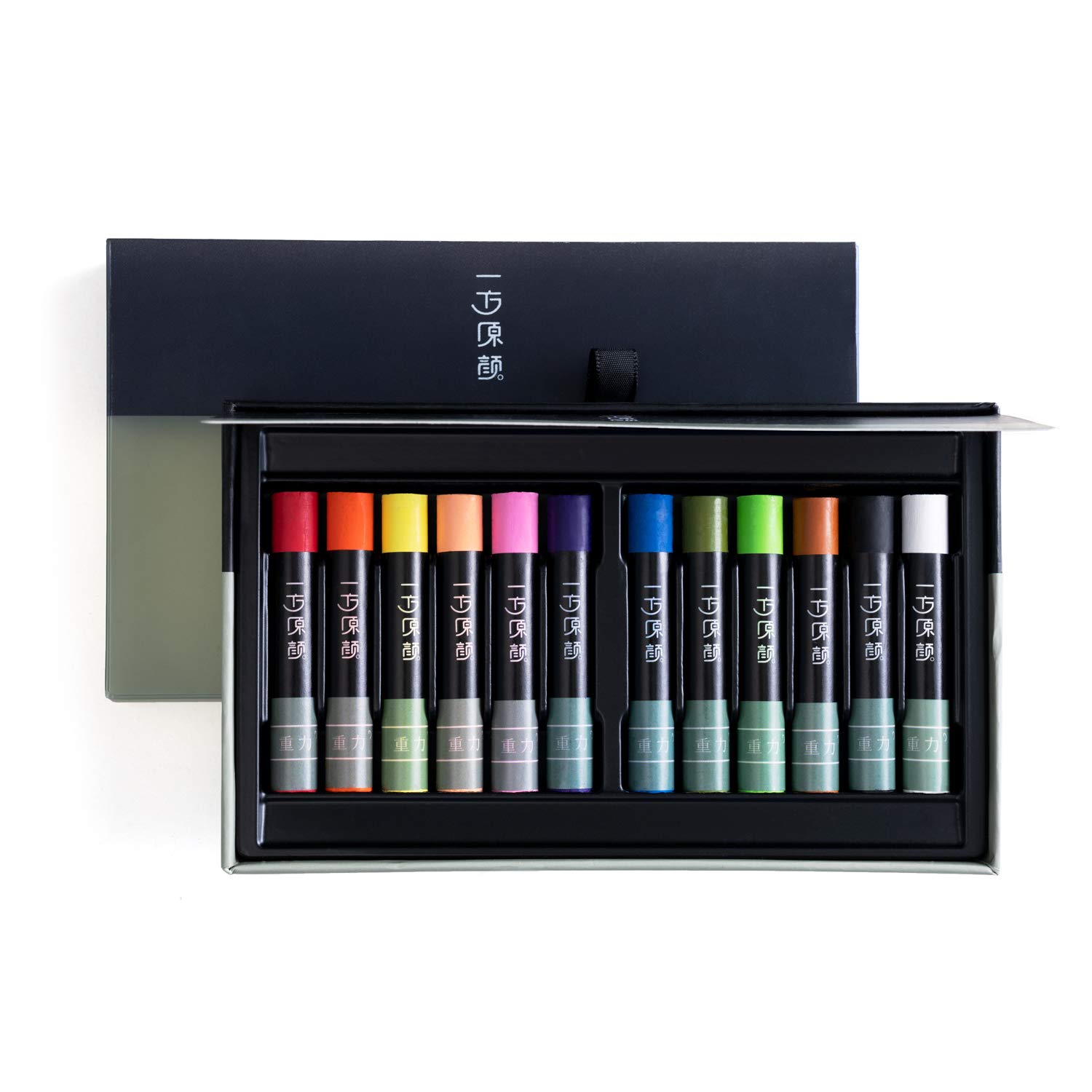 HIMI Gravity Oil Pastel 12 Colors, Washable, Bolder, Pastel, Jumbo for Oil Crayon, Smooth Blending Texture for Kids3&up Silky Water-Soluble Art Supplies Suitable Kids/Toddlers/Preschooler/Adults