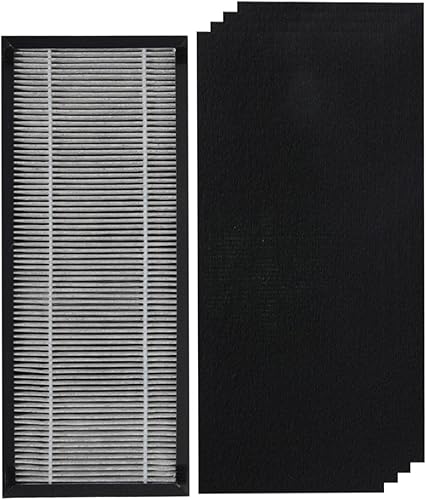 PUREBURG Kit de filtro HEPA de repuesto (1HEPA + 4 prefiltros de carbono) compatible con Oreck WK15500B AIR REFRESH 2 en 1 purificador y