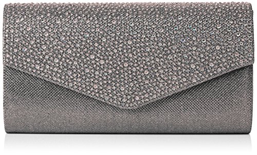 SwankySwans Femme Montary Paillettes Strass enveloppe d'embrayage Sac d'embrayage - gris - Gris (Gris) Cover