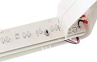 Vista 7 de Lithonia Lighting Basics LED Exit Sign/Emergency Light Combo, Red/Green Switchable Exit Sign and Emergency Lights for Business, 2-Head Fixture