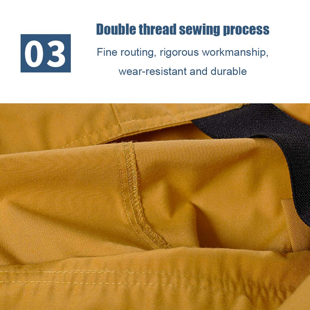 Latzhose, Latzhose Arbeitshose, Baumwolle Multi-Tasche Einstellbar Vier Jahreszeiten Geeignet Geeignet Für Verschiedene Branchen,Grau,XL