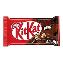 KITKAT Dark Wafer ricoperto di Cioccolato Fondente, 3 Snack da 41,5g (124,5g)