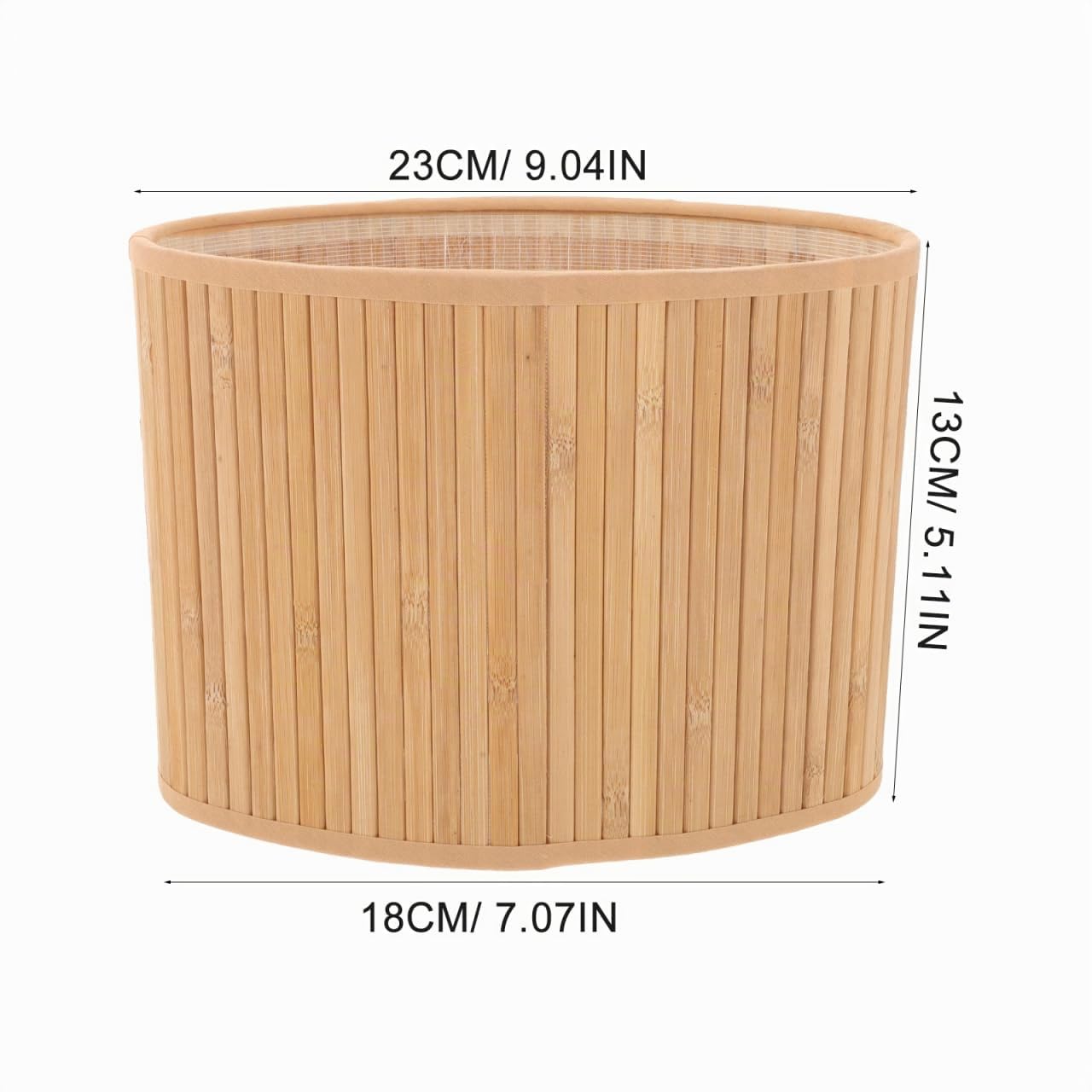 Alipis Bambus Lampenschirm Oval 5.1 Zoll Kompakter Tischlampenschirm Aus Geflochtenem Bambus Für E27 E14 Fassungen Mit Innenfutter Ideal Für Wohn- Und Arbeitszimmer