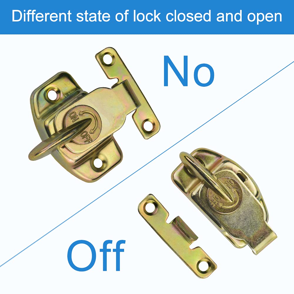 8-Pack Heavy Duty Dining Table Leaf Locks & Connectors - Gold Metal Buckles With Screws For Extending Tables - View #9