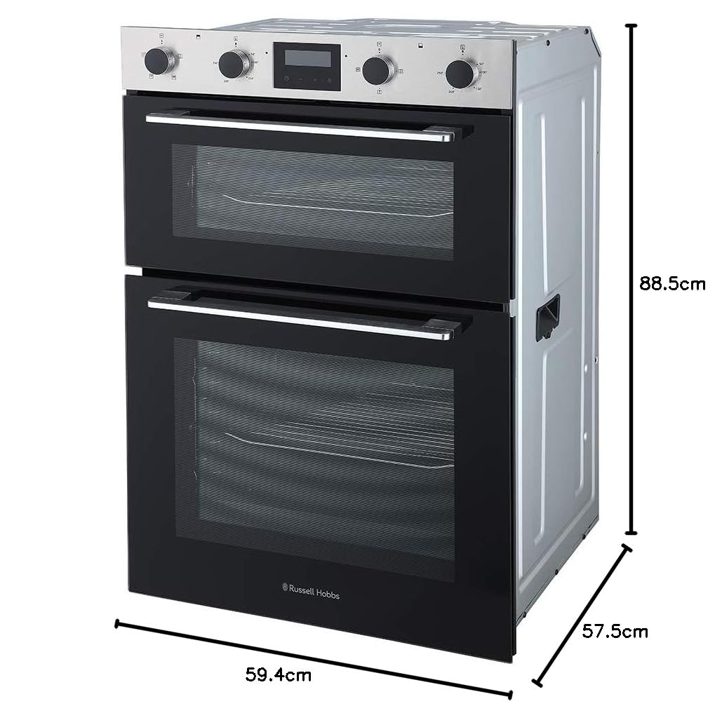 Russell Hobbs 89cm High, 60cm Wide, Stainless Steel, 110L, Built-In, Electric Fan Double Oven, RH89DEO2002SS - Free 2 Year Guarantee — view 10
