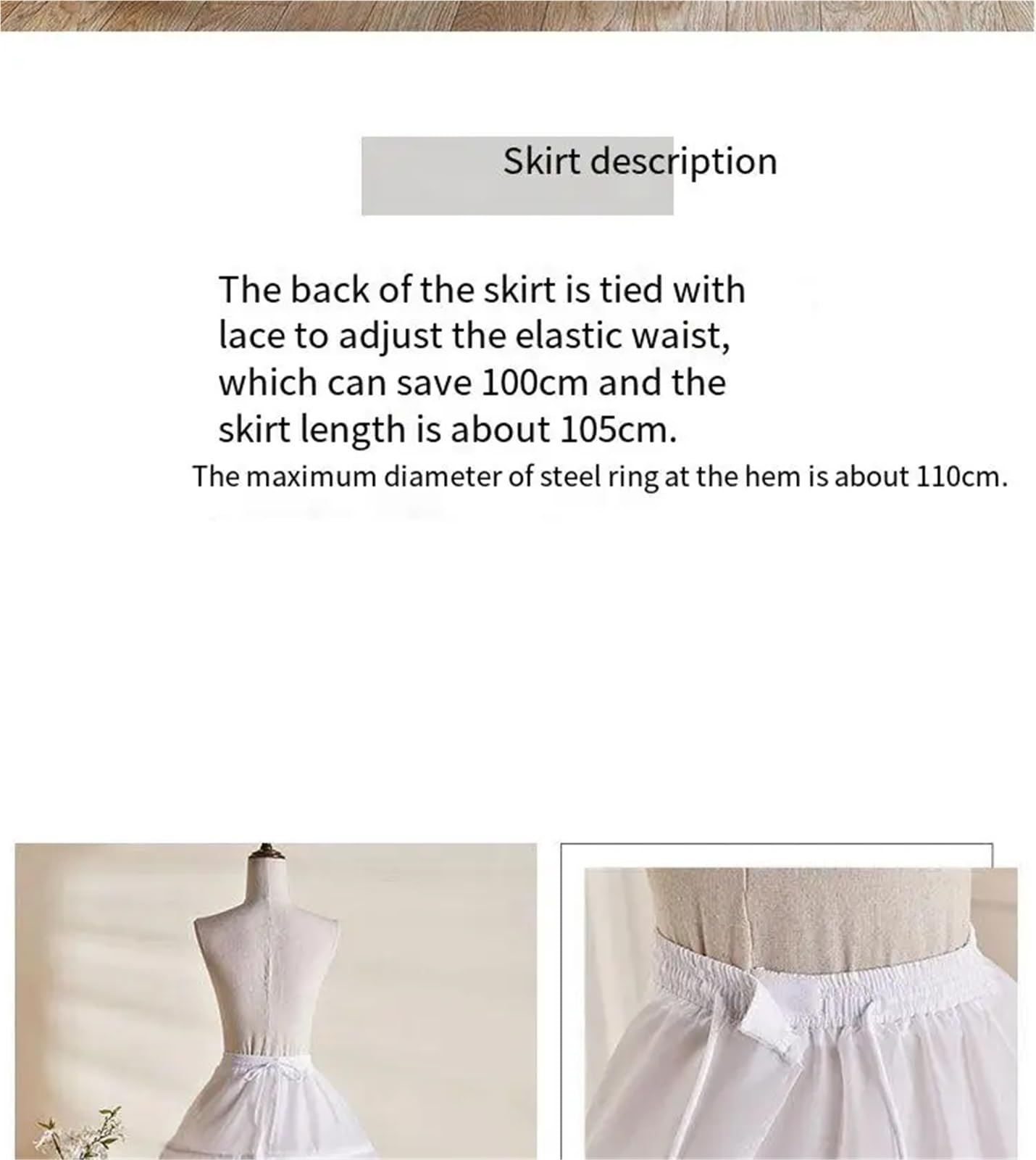 Jupons de mariée Blancs Grande Taille 3/4/6/8 cerceaux, Accessoires for Robe
