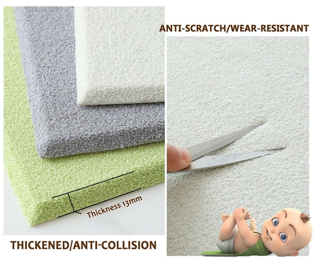 Pannelli Imbottiti Per Pareti - Rivestimento Antiurto Per Camerette, Letti E Zone Gioco, Spugna Alta Densità, Facile Da Installare (Blu) - Foto 9