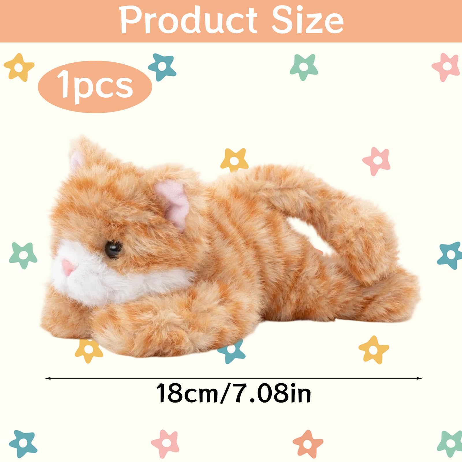 QiiWuic Cat Teddy, Weighted Teddy, Soft Cat Plush Toy, Kitten Stuffed Animal, suitable as a gift for friends and family(18 cm) - Image 2