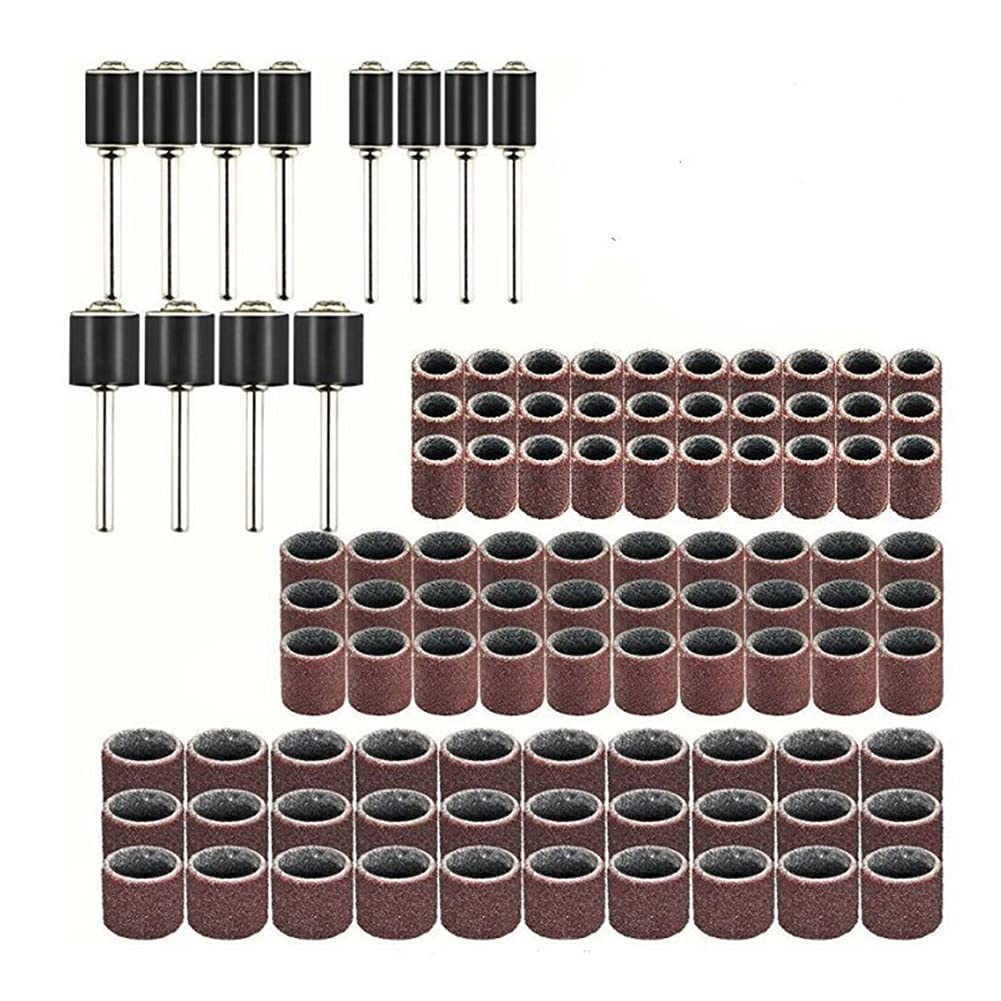 Kit 102 Pièces Tambours De Ponçage Yosoo – Bandes Abrasives Et Mandrins Pour Dremel Et Outils Rotatifs