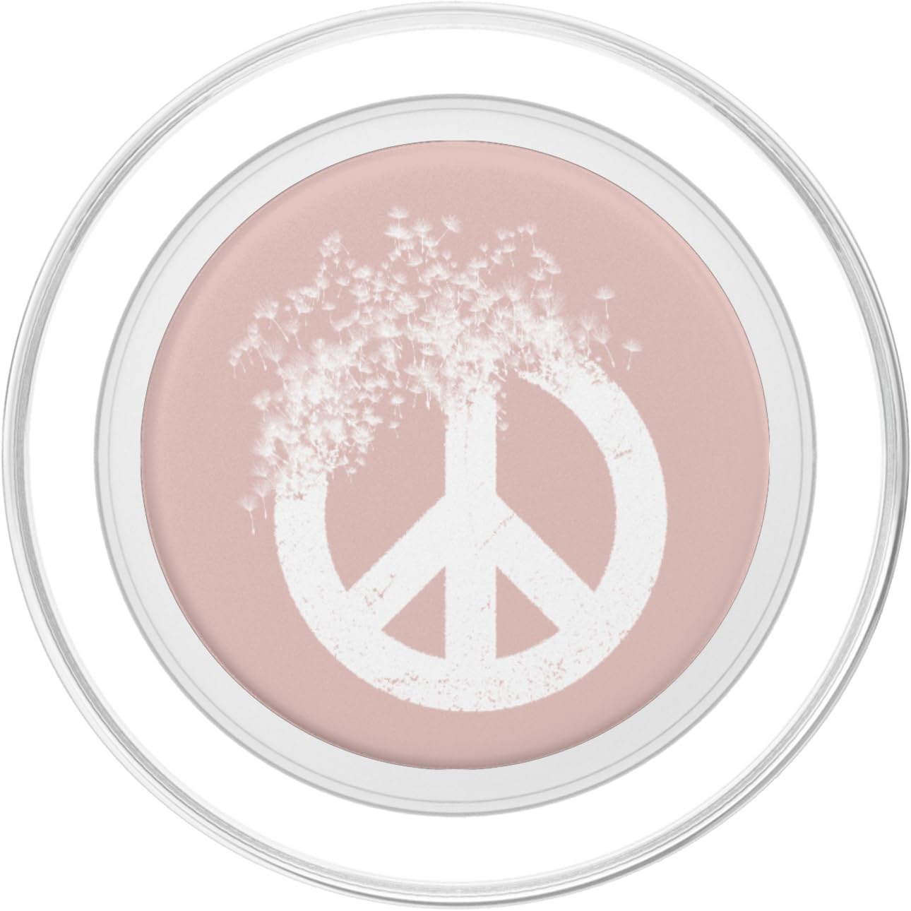 Disappearing Peace Sign Dispersed Dandelion Pink Phone Stand PopSockets MagSafe PopGrip for iPhone
