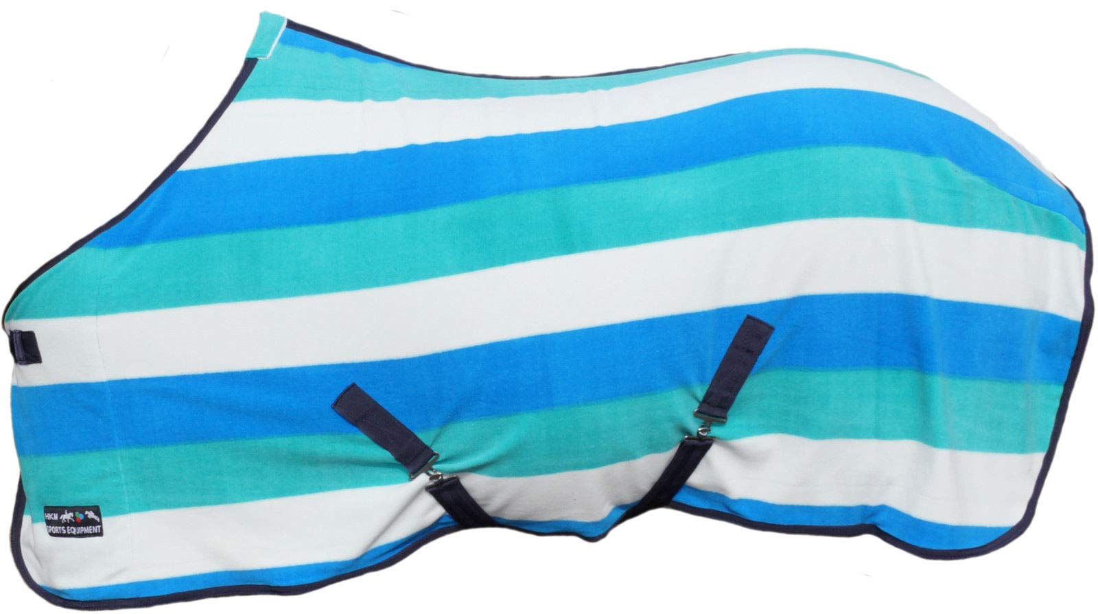 HKM 4057052373046 - Manta para Caballo, diseño de Rayas, Color Blanco y Rojo