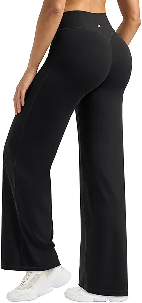 Willit Workout Gym Leggings for Women Straight Leg Bottoms Wide Leg Yoga Pants for Women High Waist Buttery Soft