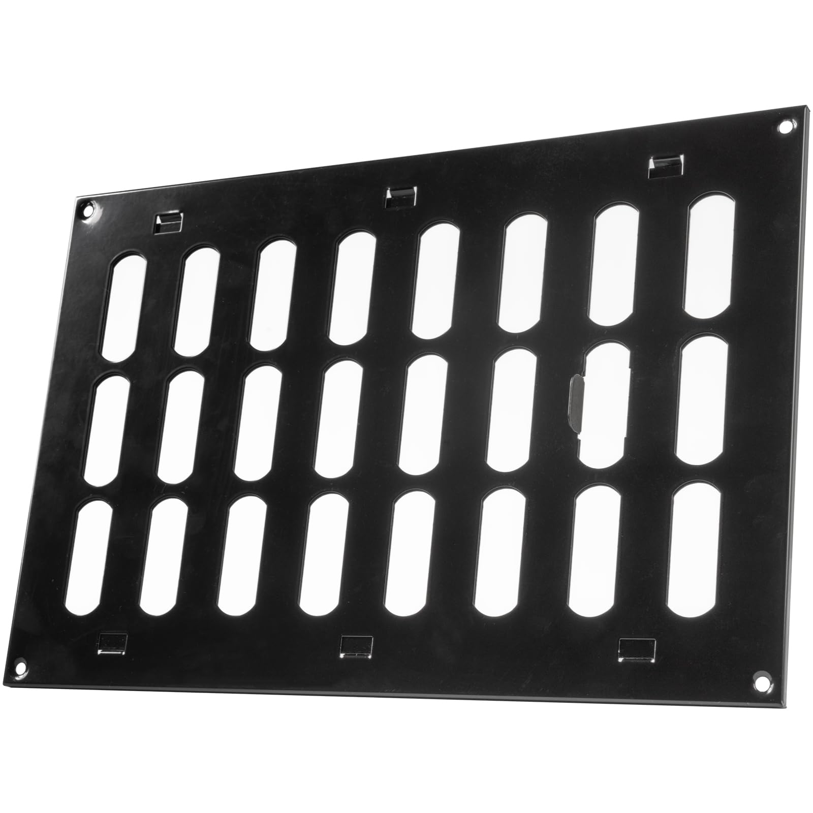 Vent Systems 300 x 200 mm / 12" x 8" Inch Vent Cover, Black Adjustable Metal Grill Cover, Air Supply Ventilation, Metal Grate