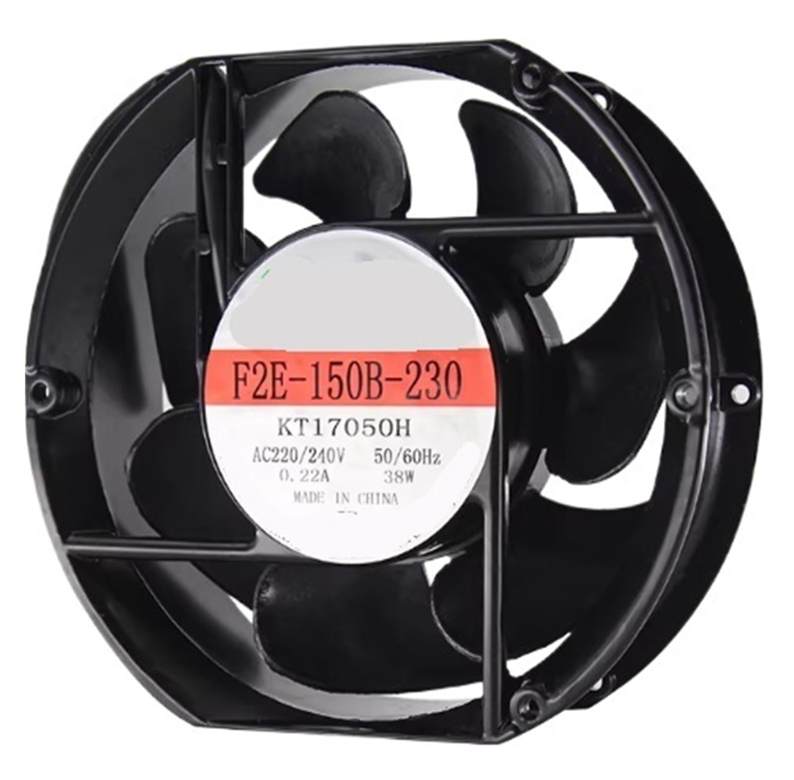 LZIKKGKI F2E-150B-230 Cooling Fan AC 220V-240V 0.22A 38W 2600RPM 17250 17cm 172 * 150 * 50mm 2 Wires 50/60HZ