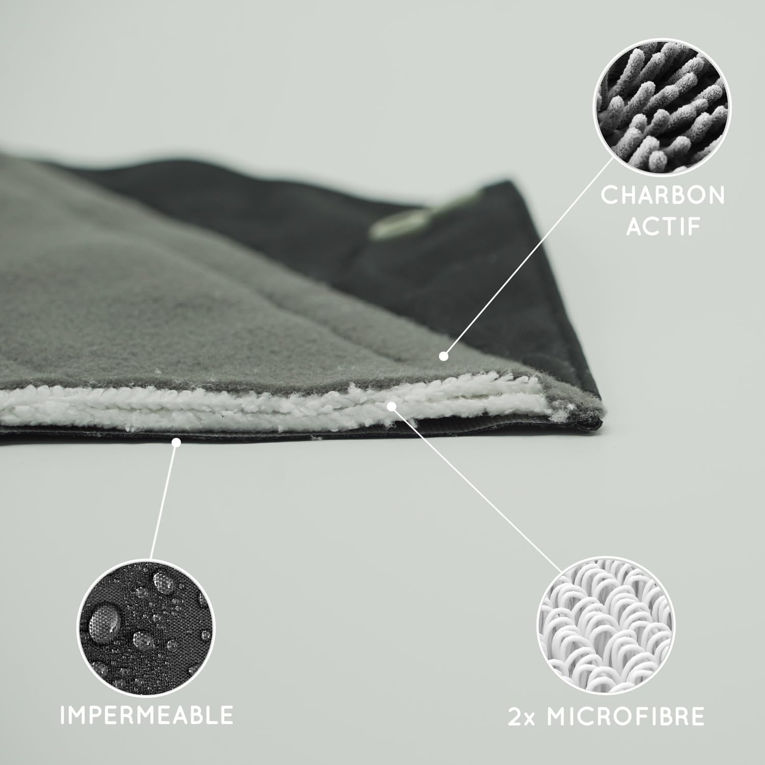 Bambaw Serviette Hygiénique Lavable – 5pcs Avec 1 Pochette Noire, Serviette Hygiénique Lavable Réutilisable, Protection Hygienique Lavable, Serviette Bambou – Pour Moyens Flux