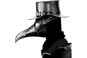 PU Leather Plague Doctor Mask: Premium Halloween Accessory