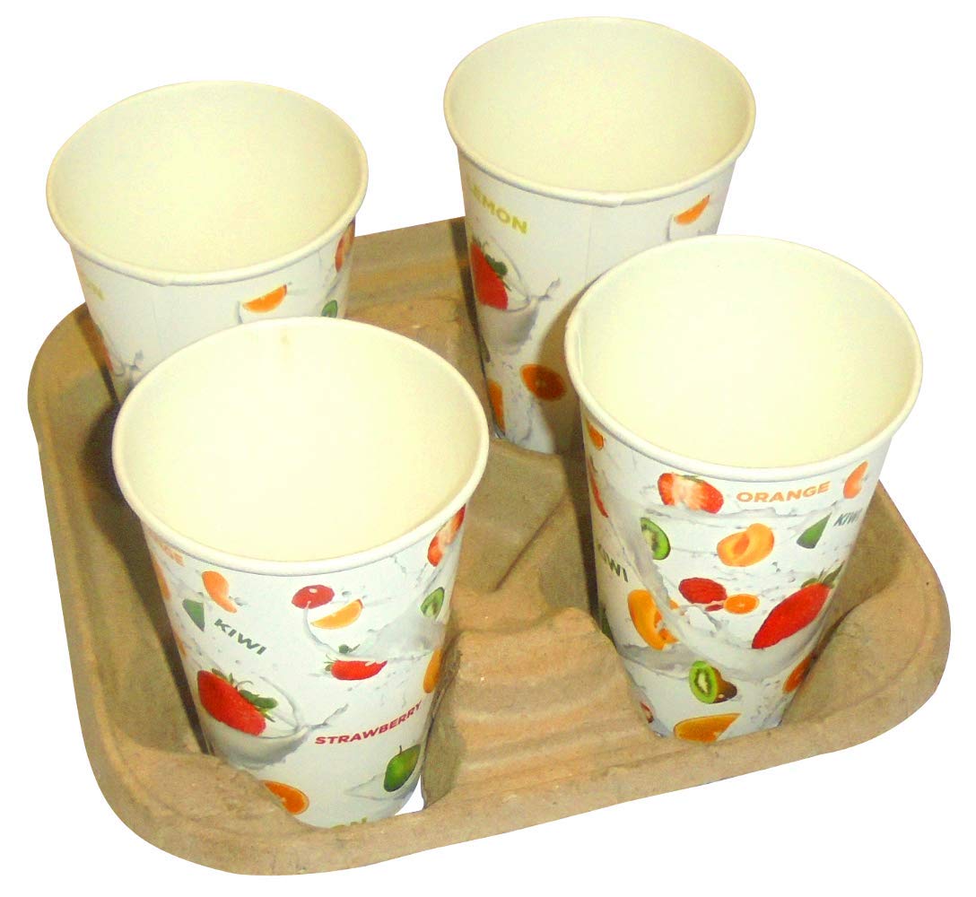 Vassoio Porta Bicchieri Di Carta - Imballaggio Alimentare Pratico E Igienico - Foto 4