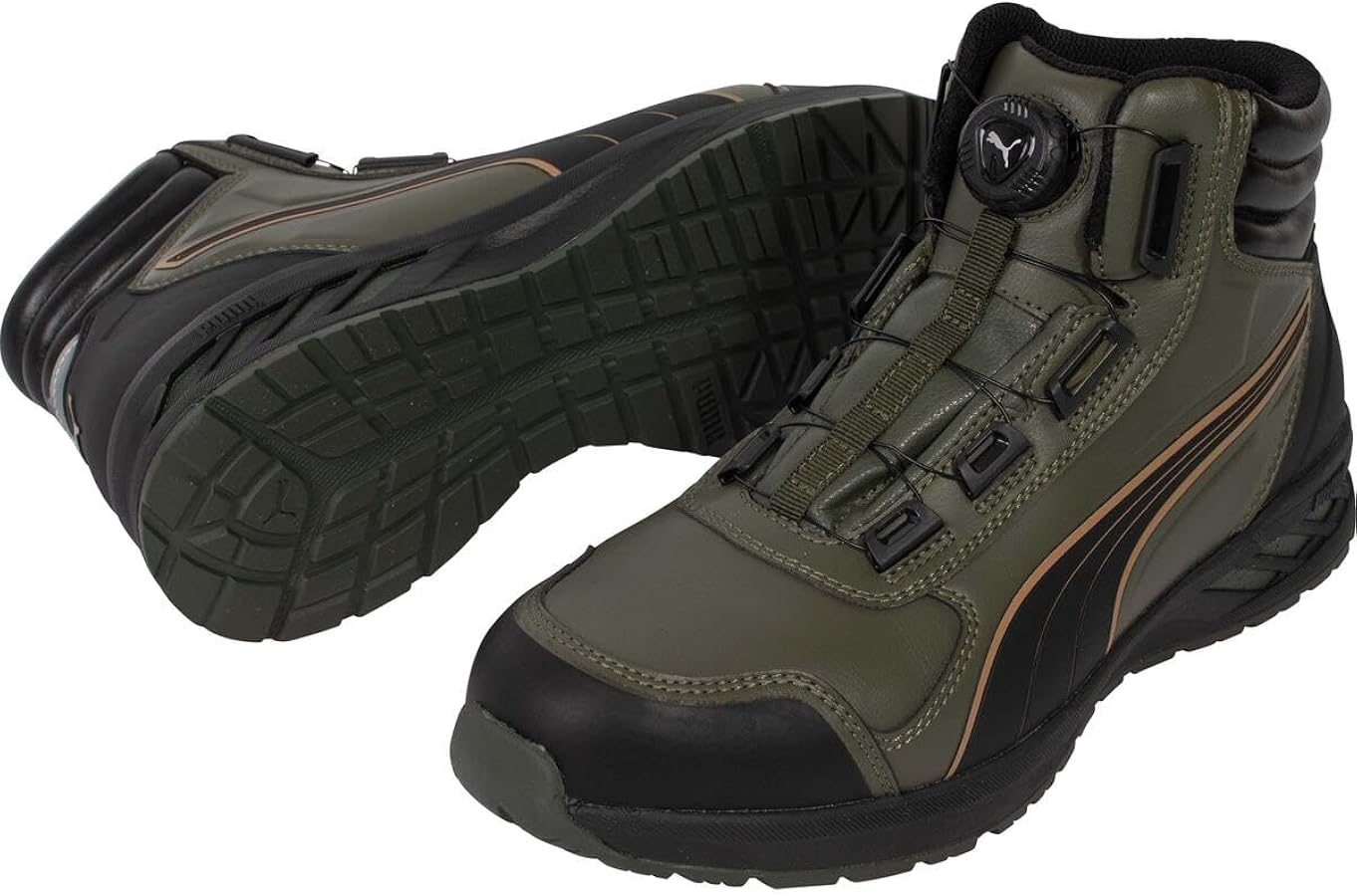 [プーマ] ワークシューズ JSAA A種認定 先芯合成樹脂 衝撃吸収 静電 Amazon | 安全靴 作業靴 RIDER 2.0 OLIVE DISC MID 25.0cm | 安全靴