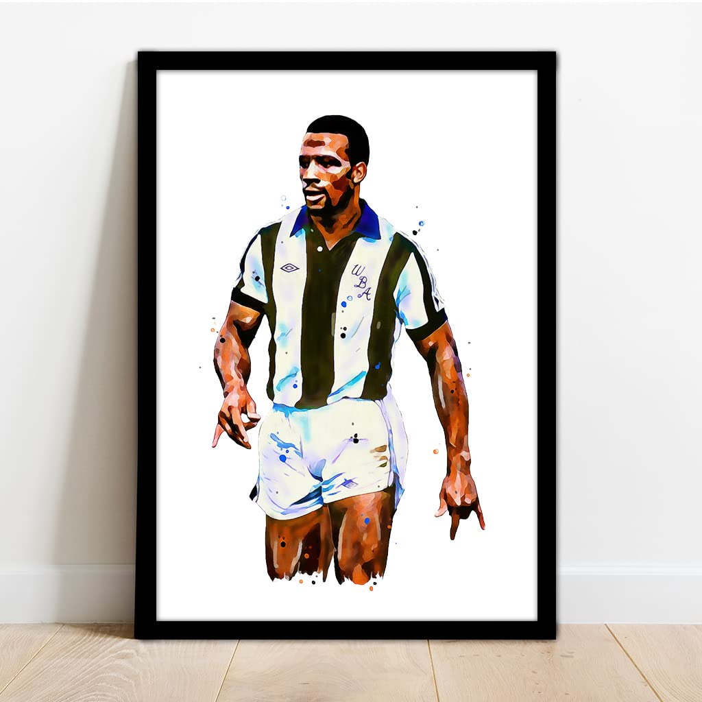 The Football Print Room Black Wba - West Bromwich Albion - Cyrille Regis - Framed Art Print Poster