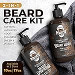Perfecto Beard Wash & Beard Conditioner Set with Argan and Jojoba Oils - Strengthens and Softens - Natural Sandalwood Scent - Image 4