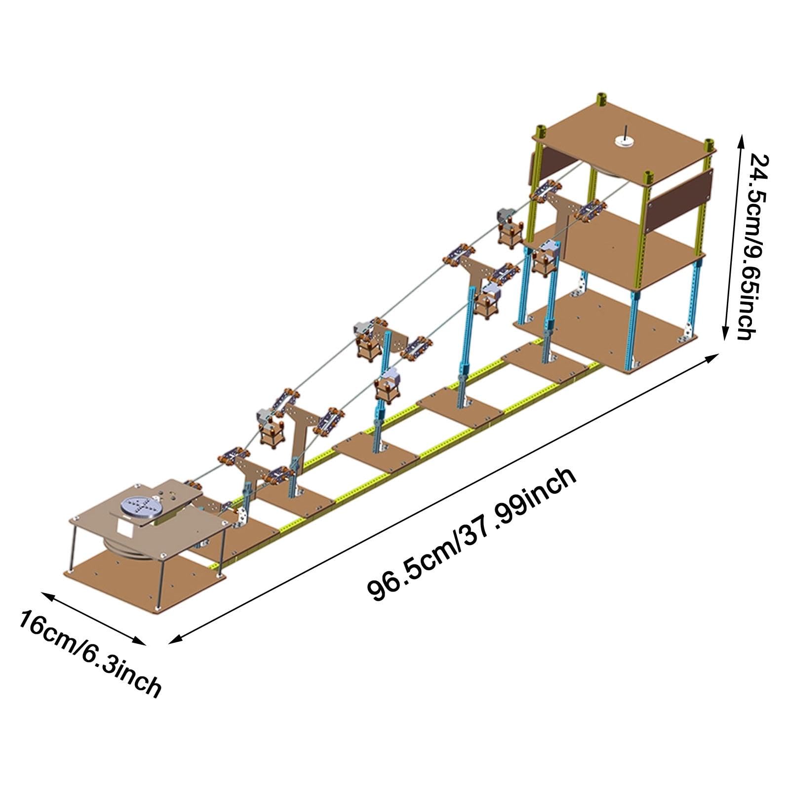 DIY Seilbahn Physik Experimentier Modell Lernspielzeug Holz Wissenschaftsobjekt Bastelkit für Naturwissenschaftlichen Unterricht zu Hause