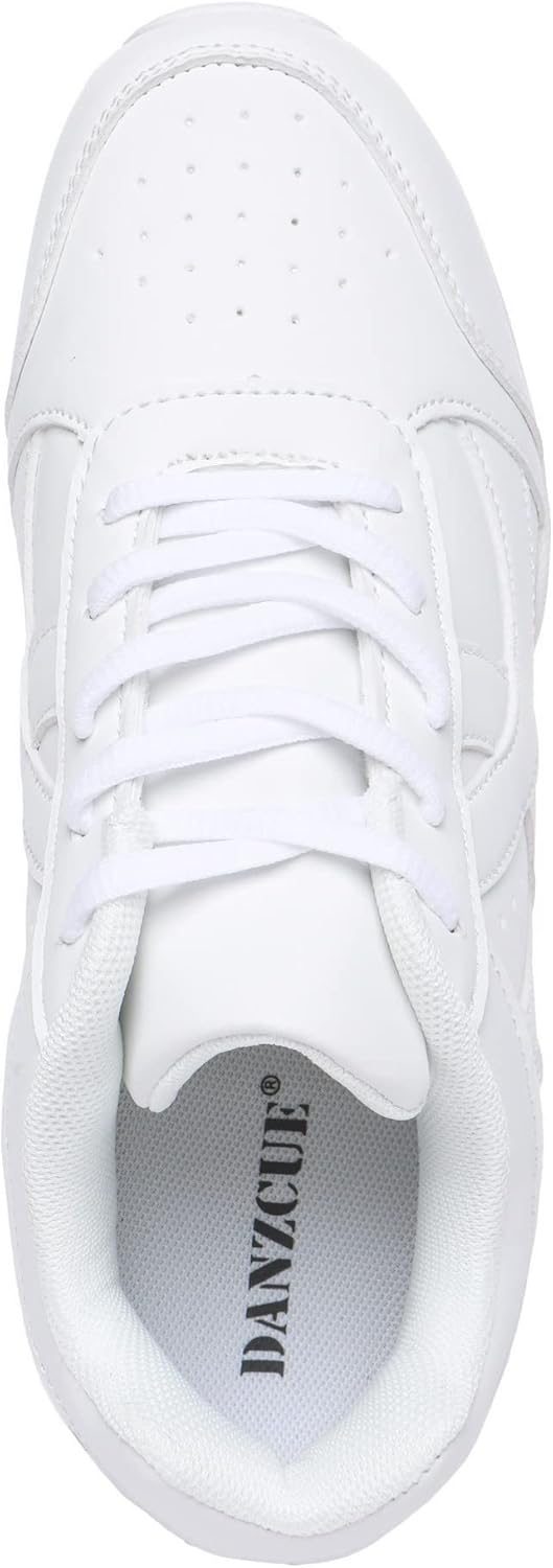 Danzcue Womens Girls Cheer Shoes White, Cheerleading Athletic Shoes
