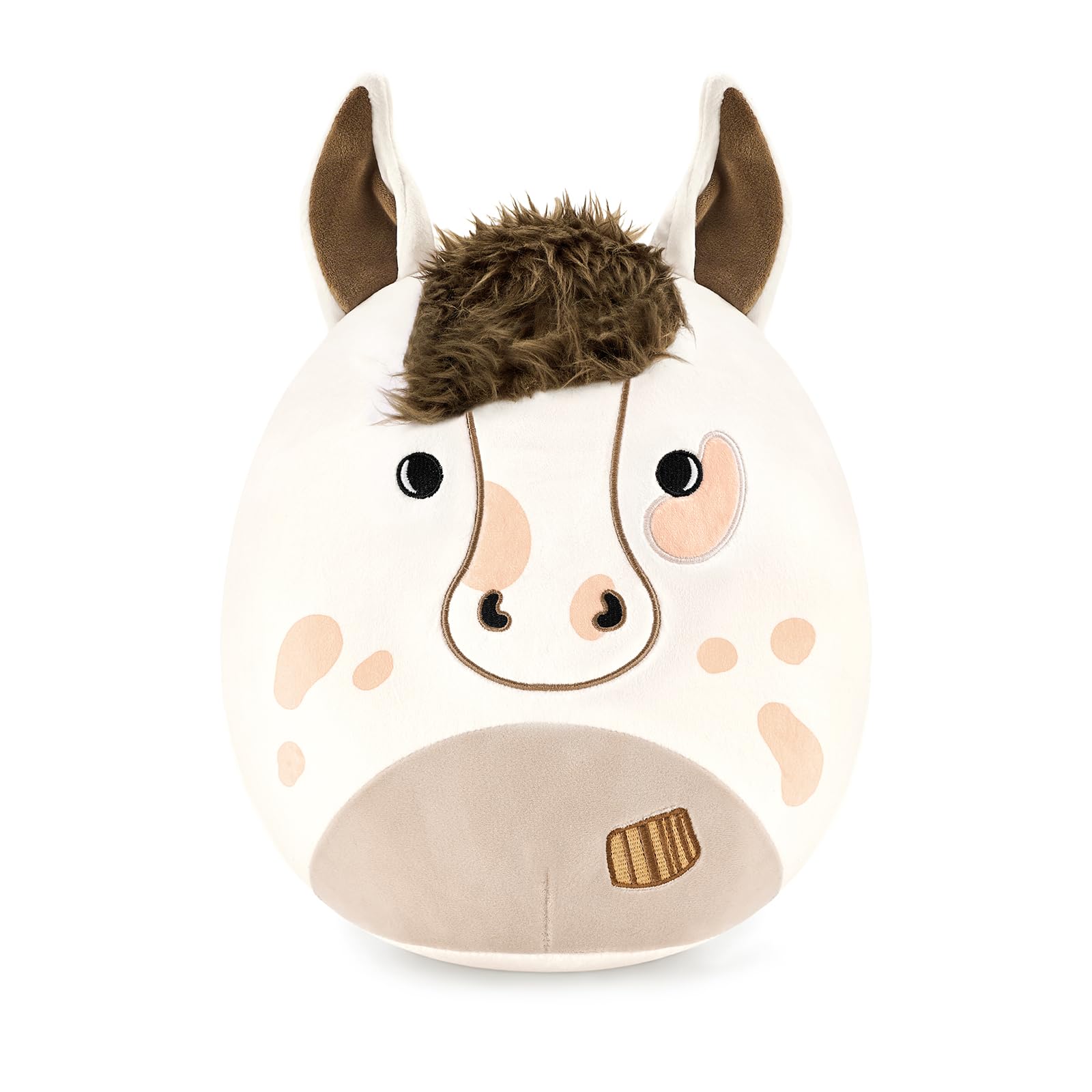 shownicer Plüschtier Pferd Kuscheltier Stofftier Appaloosa Pferd Plüsch Kissen Spielzeug Geschenk für Erwachsene Kinder Jungen (Weiß, 30cm)
