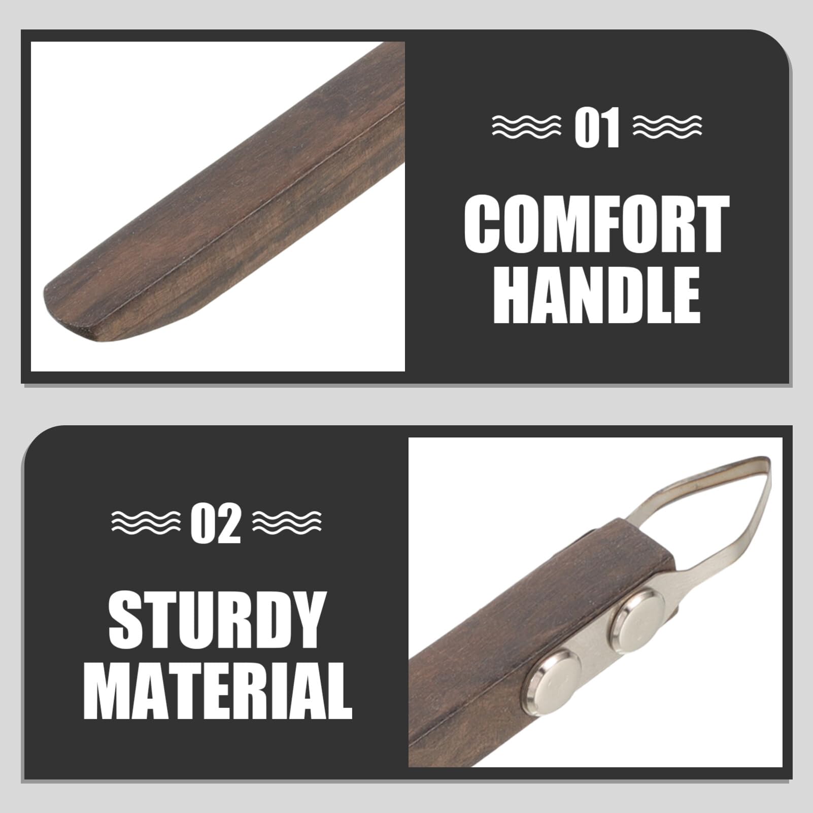 Herramientas Mango de Madera y Acero Inoxidable para Esculpir Cerámica y Arcilla para Moldeado y Tallado en Proyectos DIY