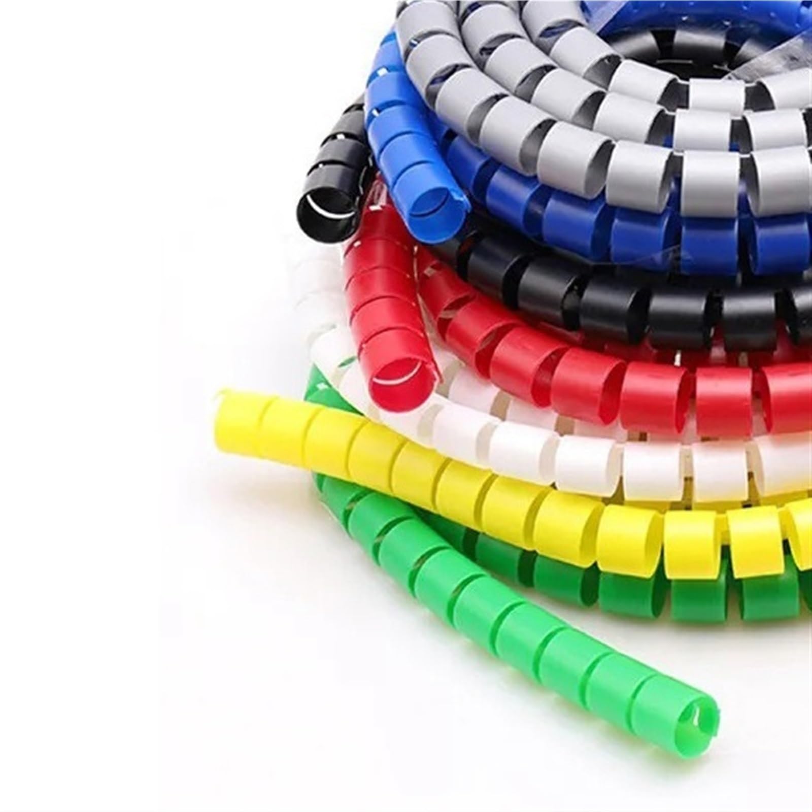 tubo espiral del abrigo del cable, Envoltura de tubo en espiral 1 metro, organizador cables, protección bobinado tubería, línea antidesorden 8mm a 42mm diámetro interior