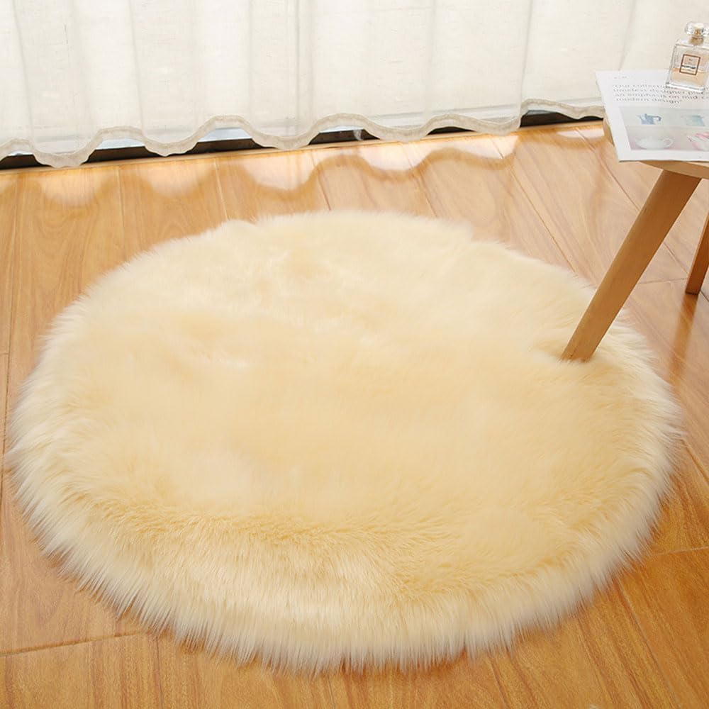 VUIKLCty Fuzzy, Round Room Décor: Modern Shaggy Rugs For The Bedroom