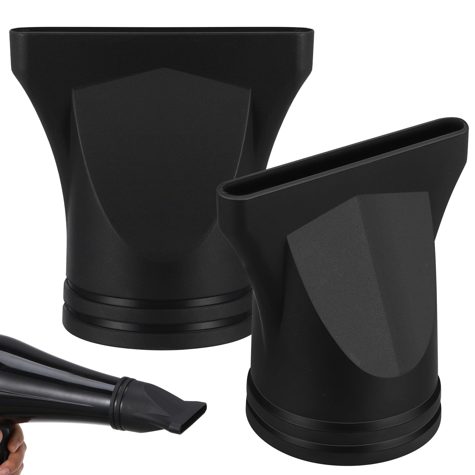 VICASKY 2 Stück Universelle Haartrockner-diffusoraufsätze, Schwarze Ersatzdüsen für Styling Und Friseurbedarf