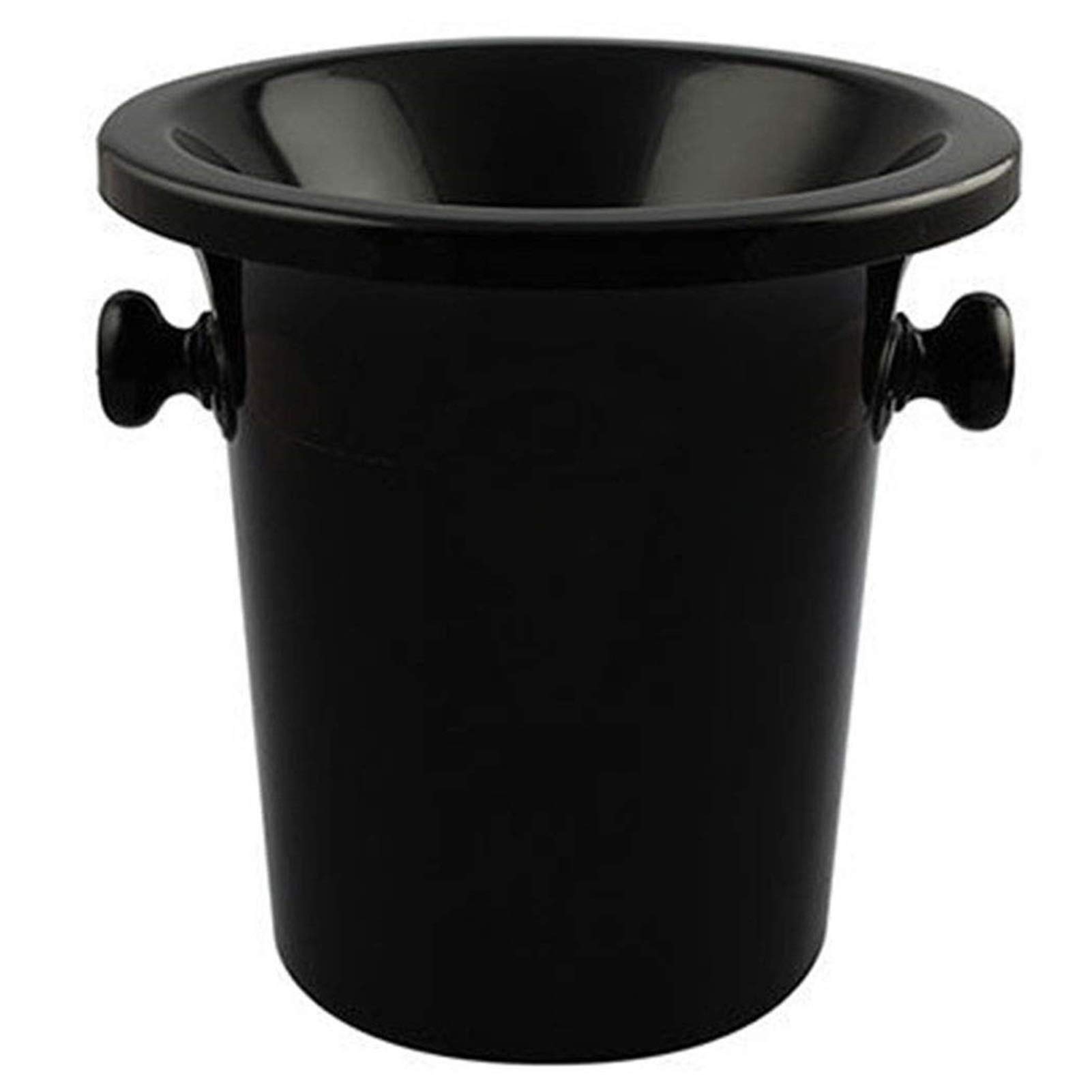 Cubeta​para Hielo, Cubo de Hielo para Botella de Vino, Hecho a Mano en Cubo de Hielo Negro con Aislamiento de Doble Pared con Pinzas para Hielo y abridor de Botellas