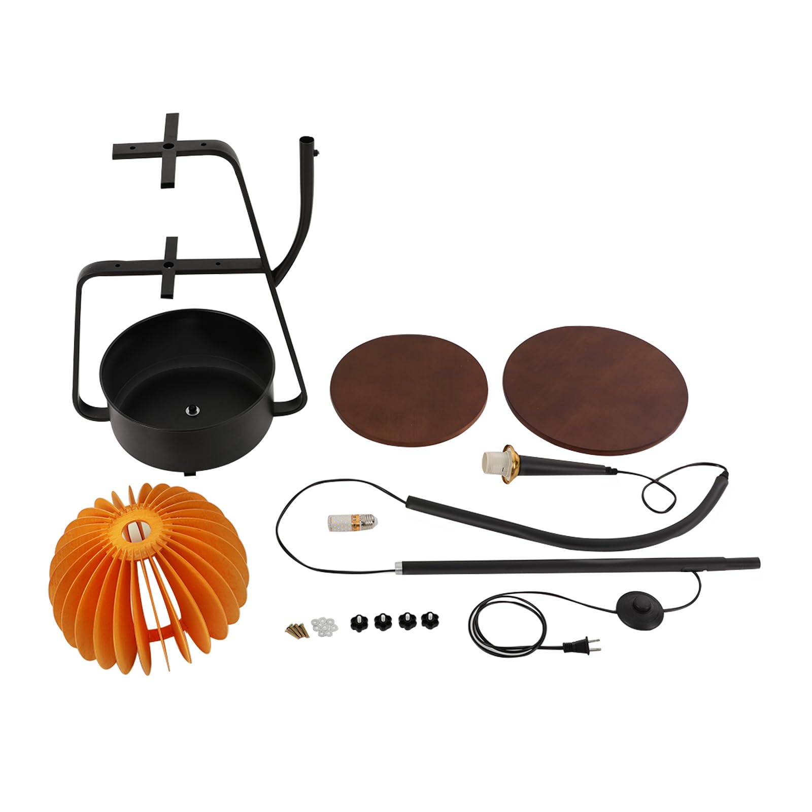 Modern Multifunctional Floor Lamp, Standing Lamps with 2 Tables & 1 Storage & Foot Switch Bin Vertical Lamp for Bedroom Entrances Wedding Hall