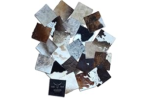 Cowhides Nice Variety: 15 Unique Hair-on Cowhide Scraps in Multicolor