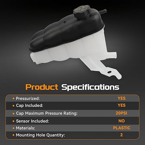 Miniatura 2 de Depósito de refrigerante con tapa para 07-2013 para Chevy Silverado Suburban Tahoe Avalanche 2007-14 para GMC Yukon Depósito de refrigerante