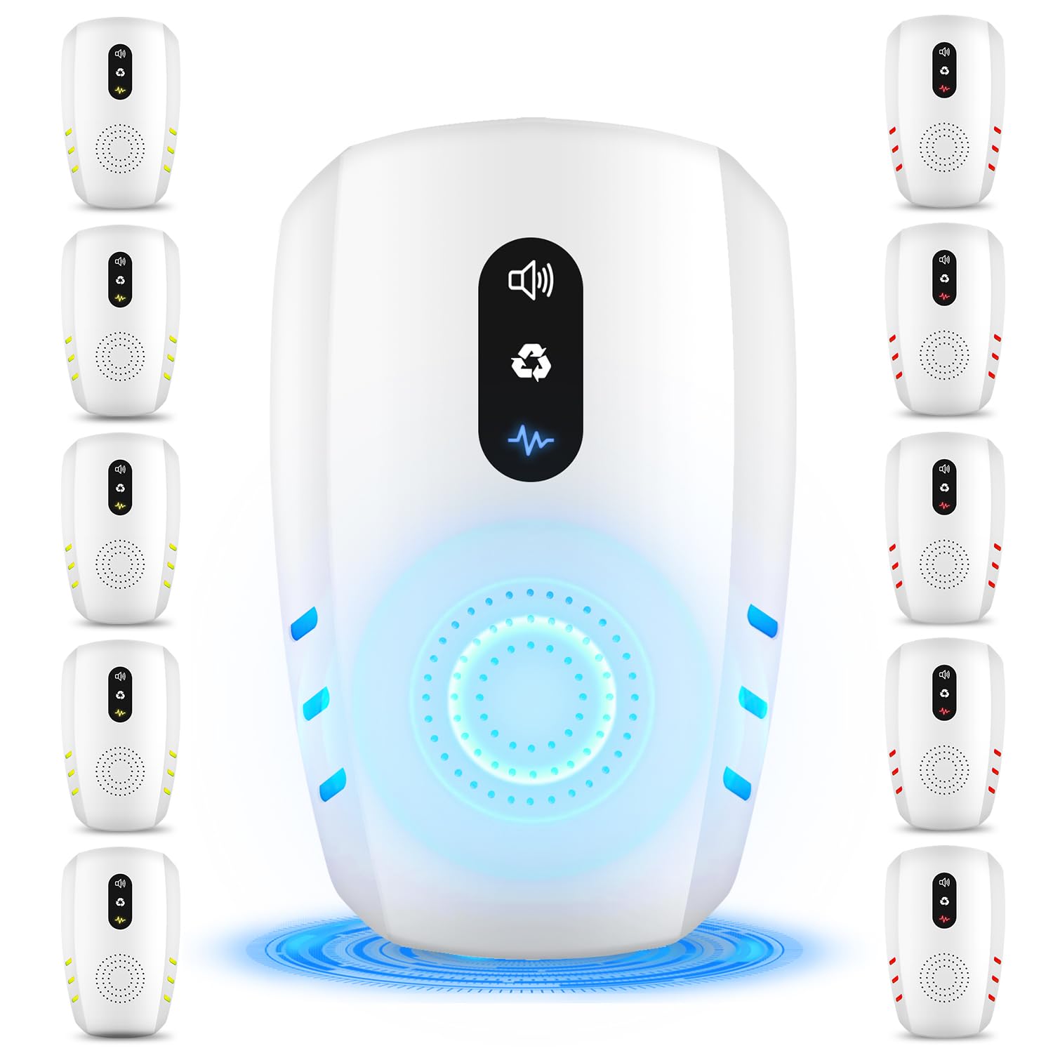 Jqely Upgraded Ultrasonic Indoor Pest Repeller 10-Pack