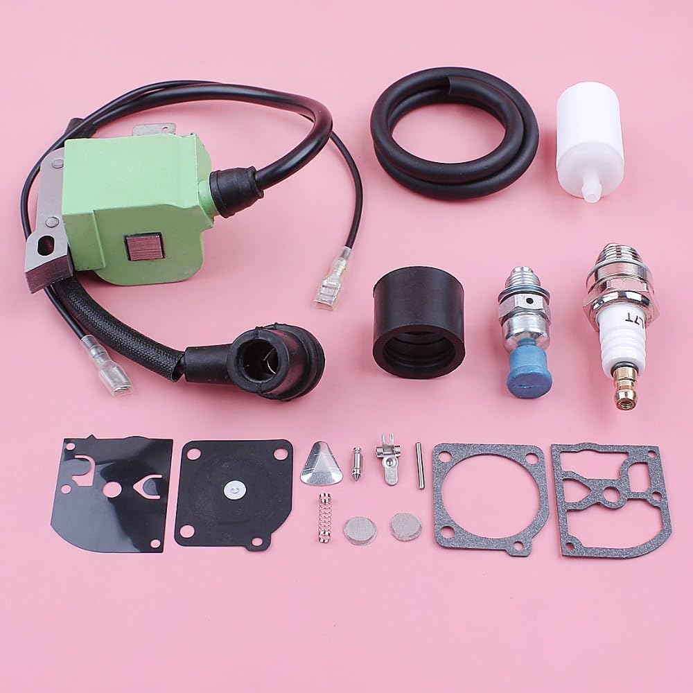 herramientas de jardín Línea de filtro de combustible de la bobina de encendido for husqvarna 50 51 55 del kit de reparación del carburador de válvula de descompresión reemplazar parte de repuesto