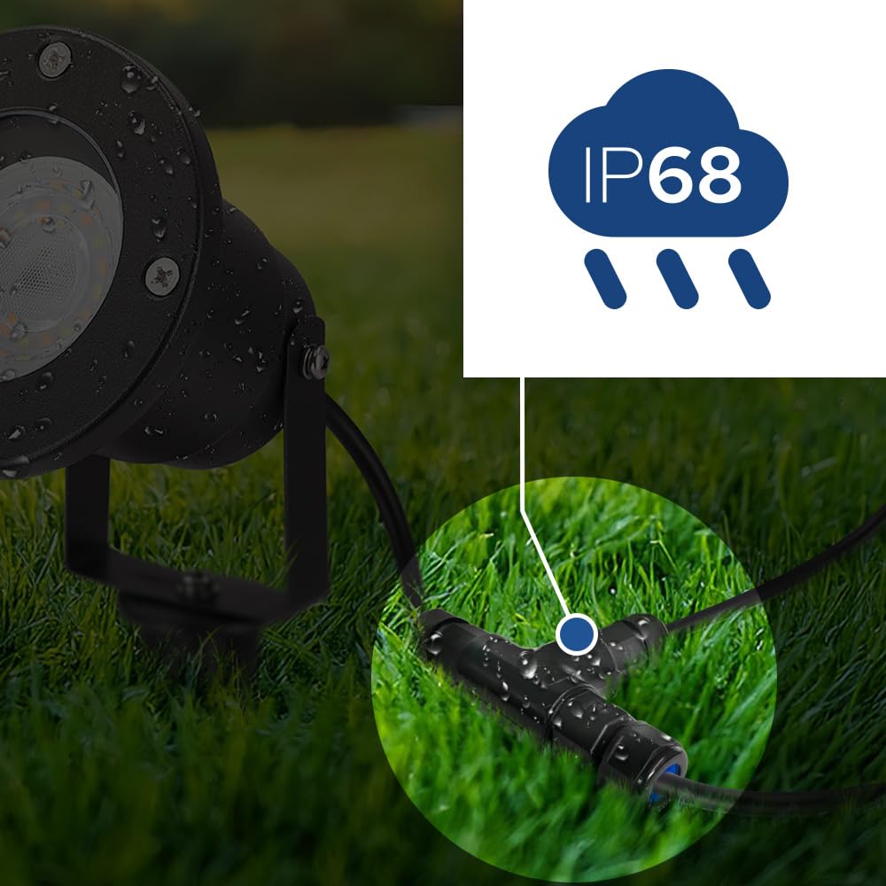 Conector en T Impermeable IP68 2 Polos 0,5-2,5 mm² 16A 250V - Manguito de Conexión de Cable Ø6,5-11 mm, 10 unidades - Empalme Eléctrico Estanco para Iluminación LED, Jardín, Garaje - Horoz Electric