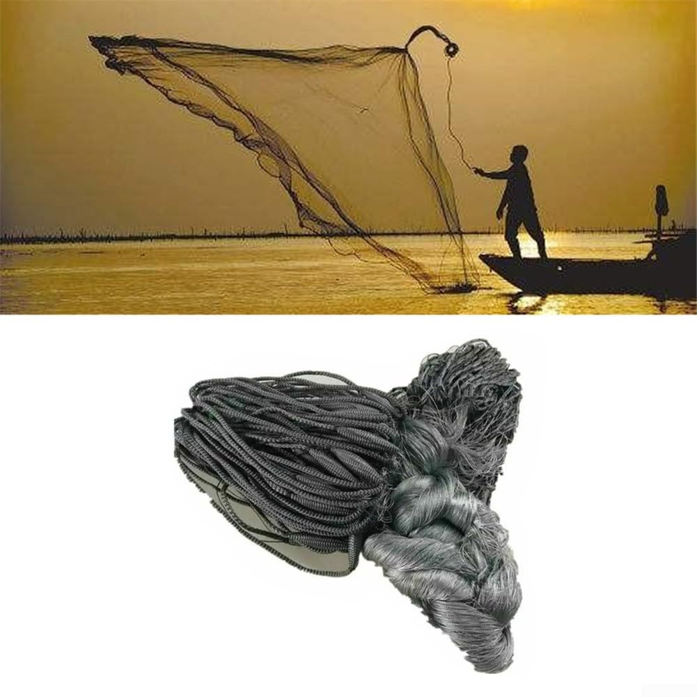 DAZZLEEX Rete da Pesca A Mano in Nylon Ad Alta Resistenza Monofilamento Con Forte Trazione - Rezzaglio da Mare 1,8 X 30 M