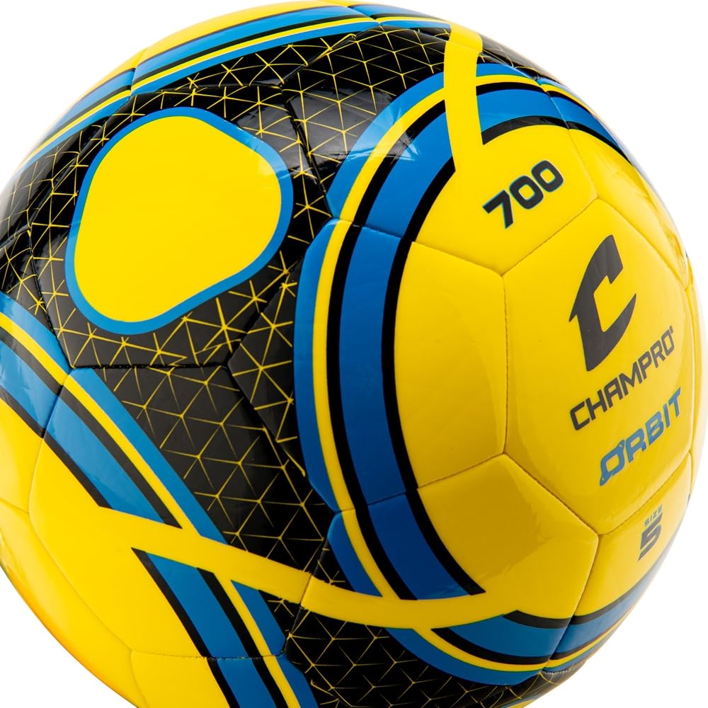 Champro Orbit Pallone da Calcio, Giallo Ottico, 5