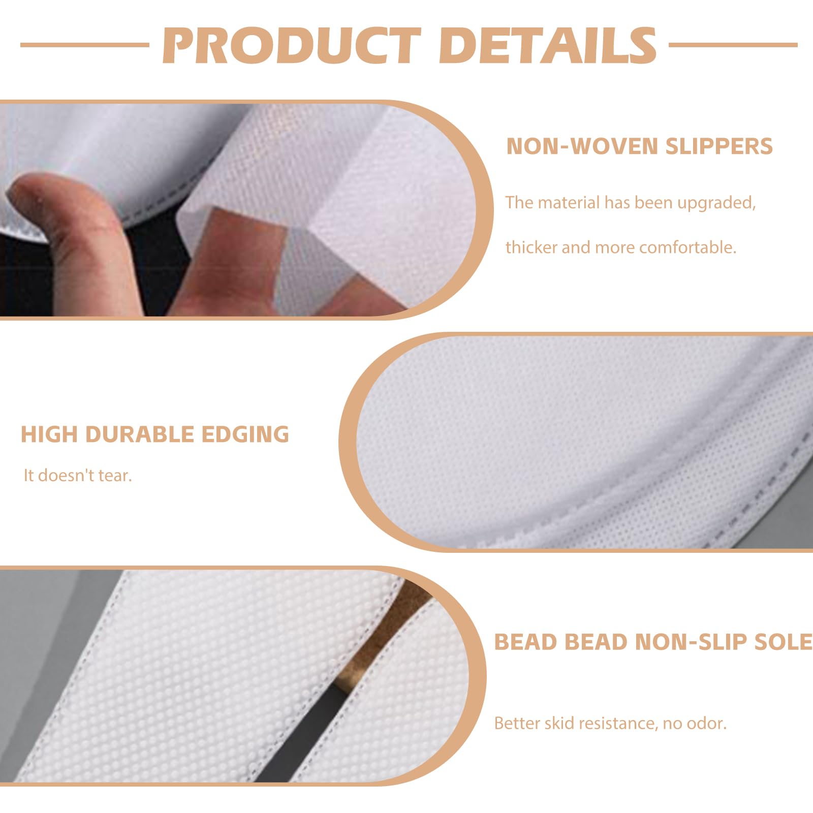 20 paia di pantofole in spugna, per hotel, colore bianco, per ospiti, 4 mm, chiuse, in spugna, unisex, per hotel, salon spa, casa, pantofole usa e getta, bianco, X-Large X-Larga