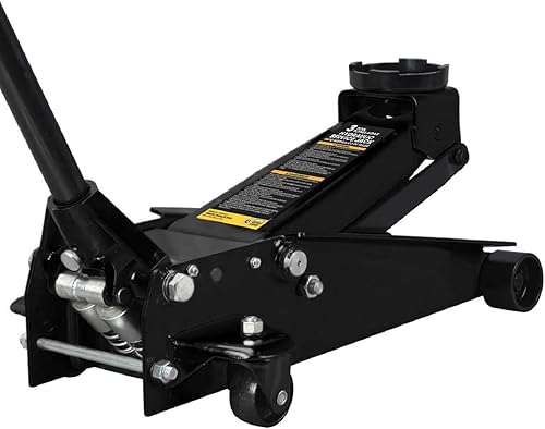 Torin ATZ830023B Gato hidráulico de acero resistente para servicio/piso con bomba de elevación rápida de doble pistón, capacidad de 3 toneladas