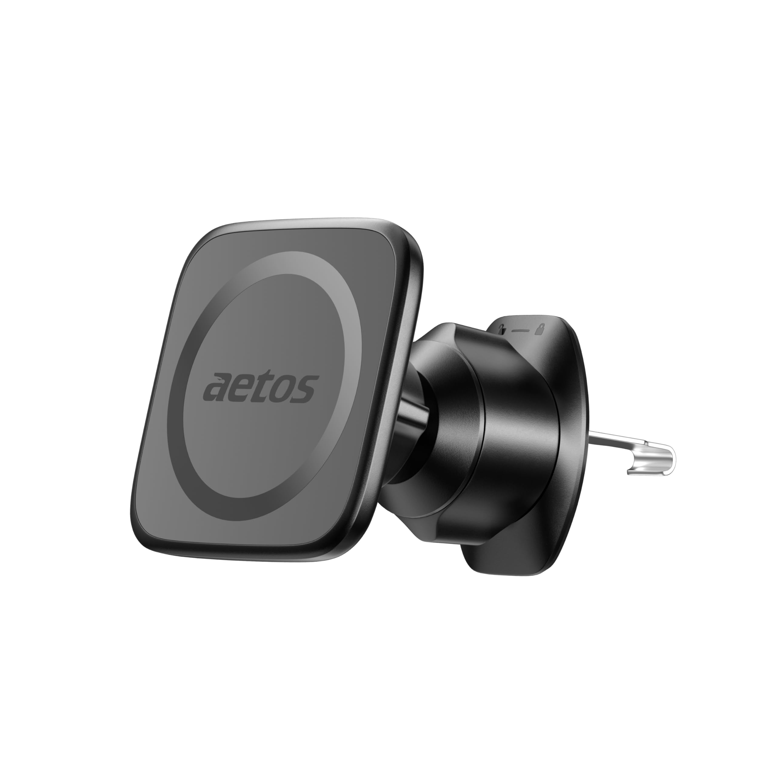 aetos for MagSafe Car Mount Elegant Magnetic Air Vent Phone Holder with 20 Strong N52 Magnets Metal Hook