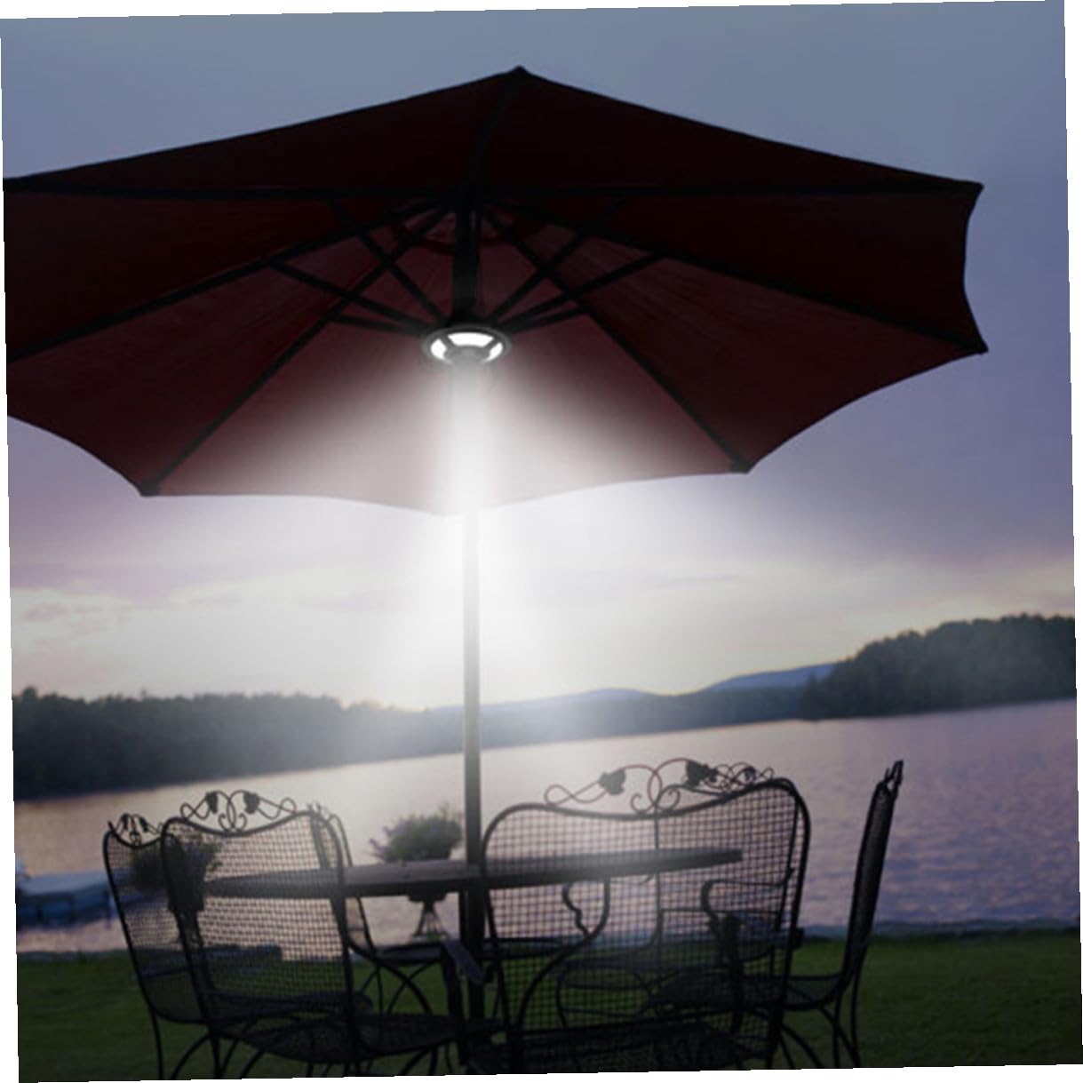 Lampe Parapluie LED Multifonction pour Camping Extérieur Lumière Urgence Portable Piles Pour Tentes et Activités de Nuit