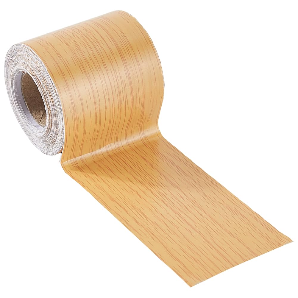 CREATCABIN 32.8 Feet x 2 Inch Wood Colored Repair Tape Wood Grain Sticker Roll Oak PVC Self Adhesive Durable Decorative Duct Tape for Furniture Floors Cabinets Tables Repairs DIY Handicrafts